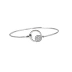 Cashé Bangle Bracelet 18kt WG 5.2g sz18 0.16cttw Si/I G-H-I BR000192