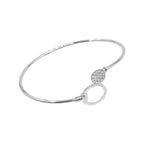 Cashé Bangle Bracelet 18kt WG 5.2g sz18 0.16cttw Si/I G-H-I BR000192