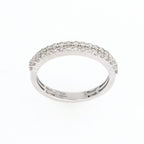 Double Row Diamond Ring 10kt WG SI-GH 0.80cttw Size 10 RN00158