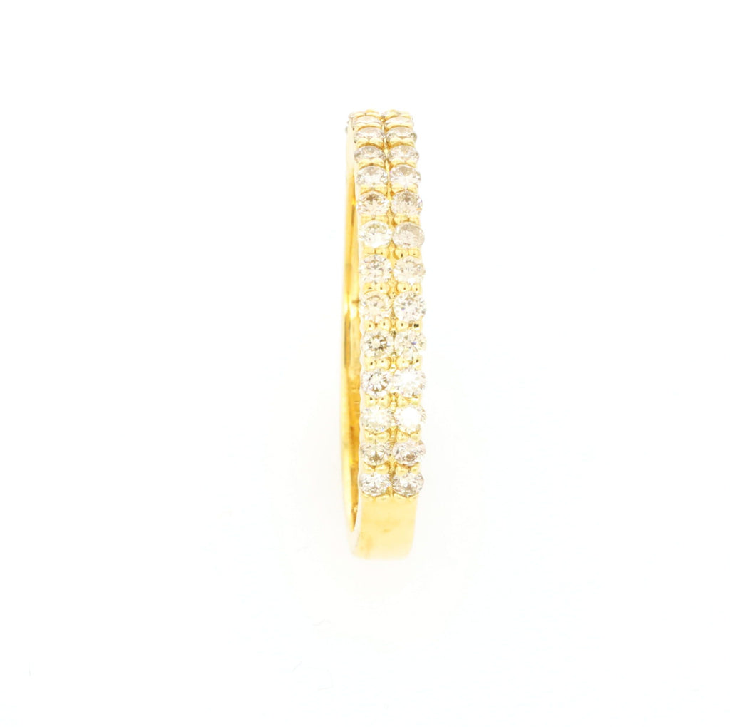 Double Row Diamond Ring 10kt YG SI-GH 0.80cttw Size 10 RN00156