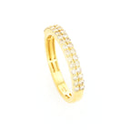 Double Row Diamond Ring 10kt YG SI-GH 0.80cttw Size 10 RN00156