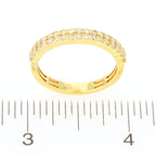 Double Row Diamond Ring 10kt YG SI-GH 0.80cttw Size 10 RN00156