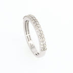 Double Row Diamond Ring 10kt WG SI-GH 0.80cttw Size 10 RN00158