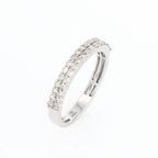 Double Row Diamond Ring 10kt WG SI-GH 0.80cttw Size 10 RN00158