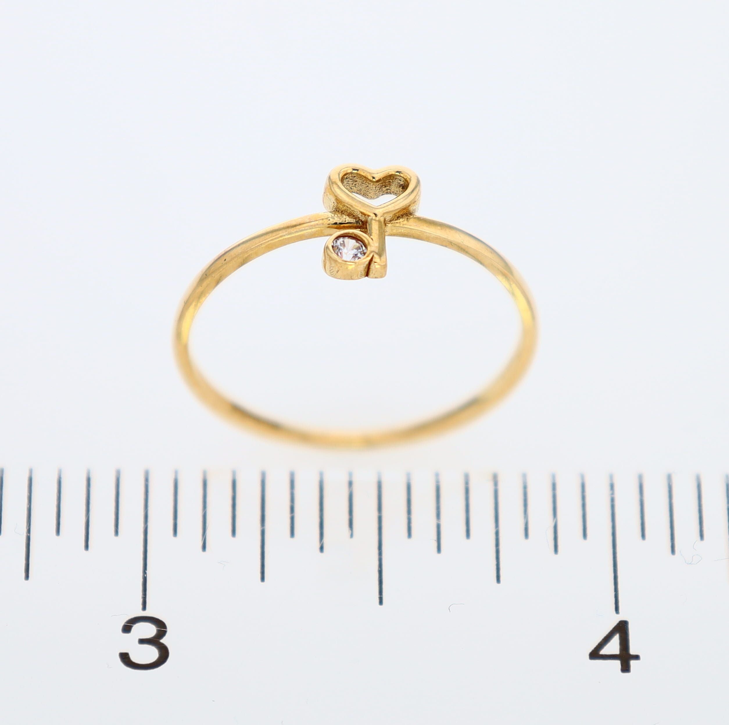 Heart Key Ring 10kt YG 0.8gr RN00123