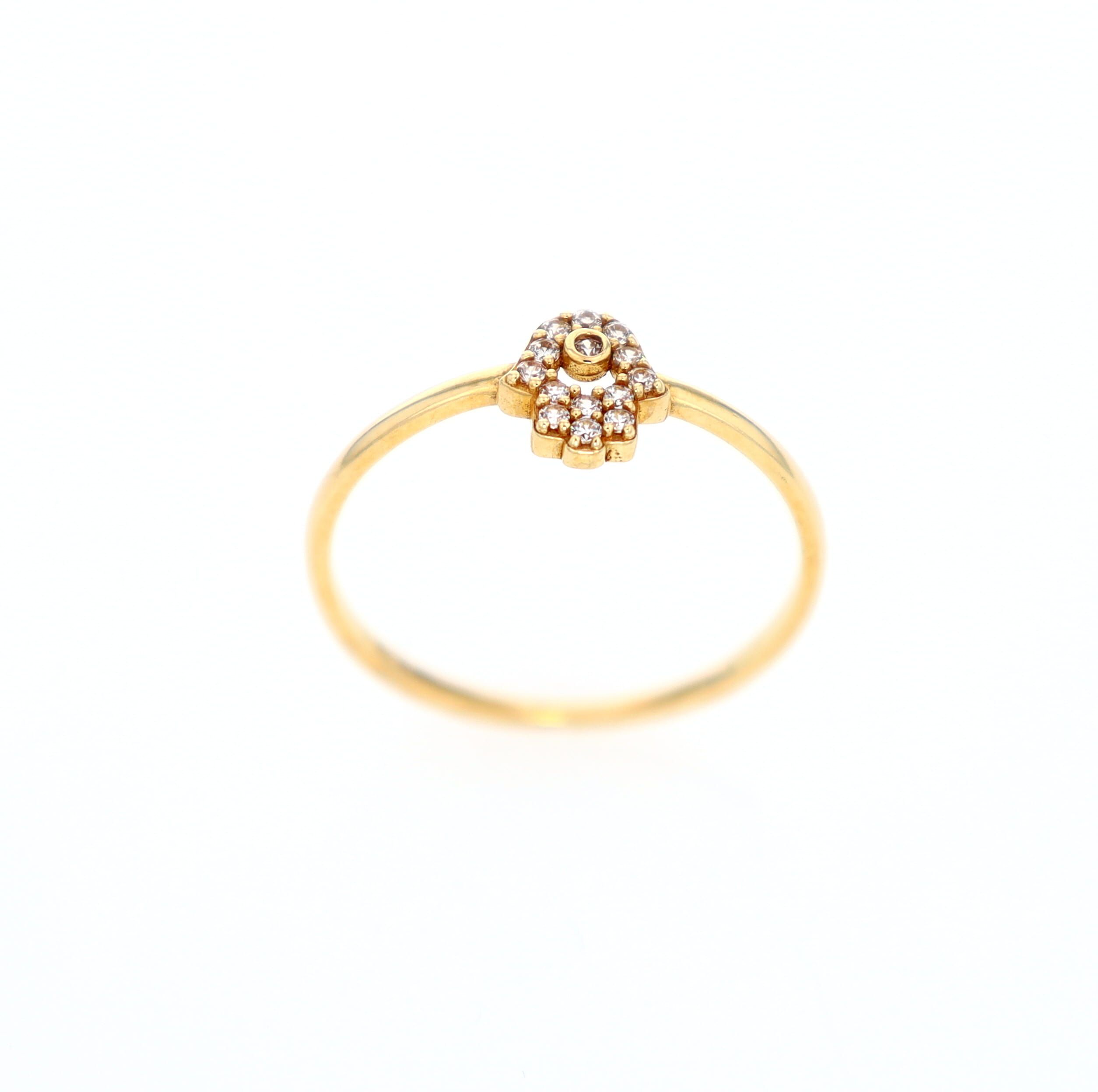 Hamsa Ring 10kt YG 0.8gr RN00128