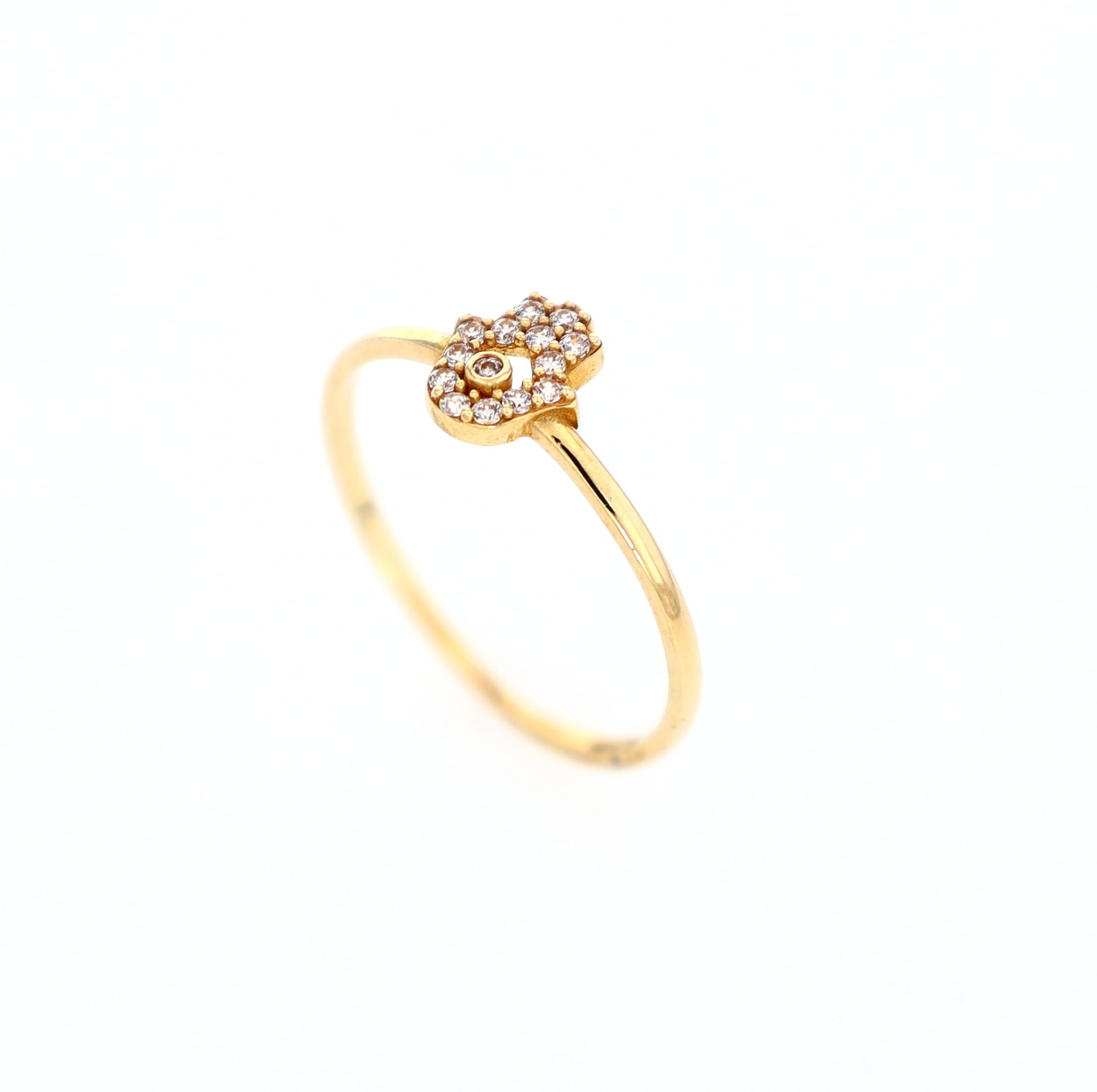 Hamsa Ring 10kt YG 0.8gr RN00128