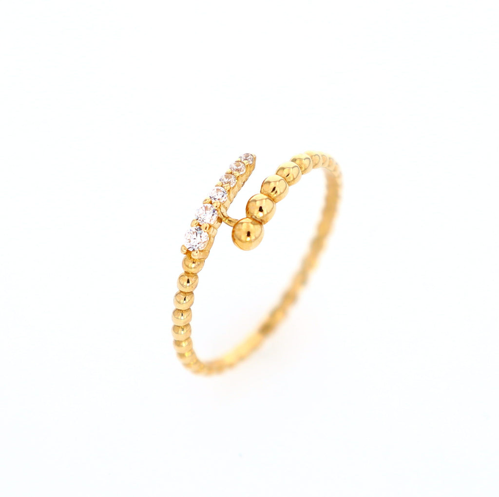 Bubble Ring 10kt YG 1.2gr CZ RN00111