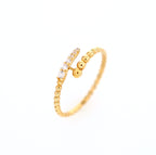 Bubble Ring 10kt YG 1.2gr CZ RN00111