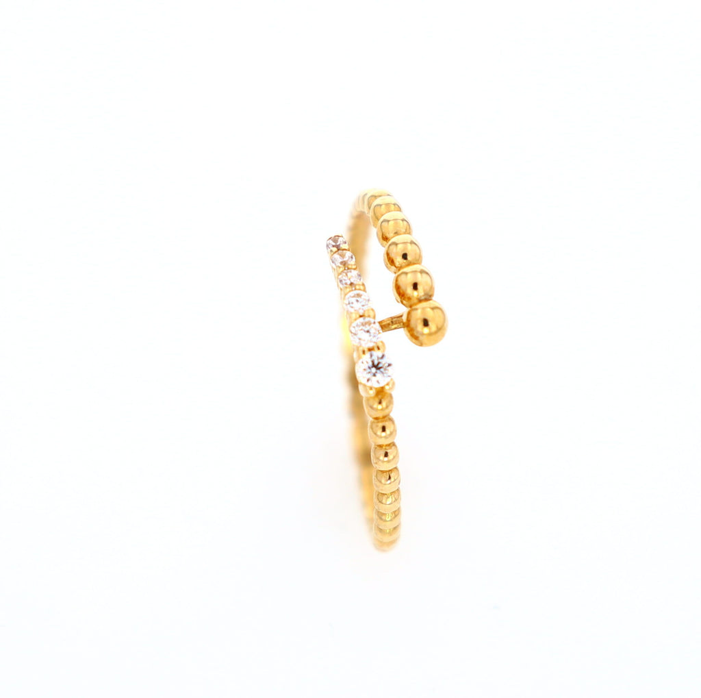 Bubble Ring 10kt YG 1.2gr CZ RN00111