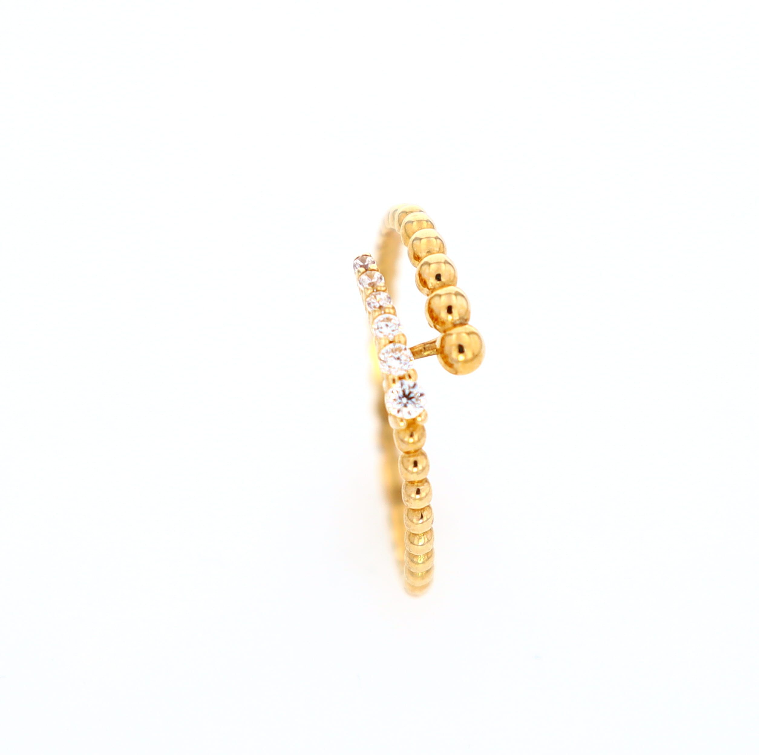 Bubble Ring 10kt YG 1.2gr CZ RN00111