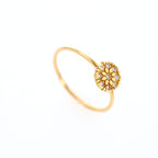 Flower Ring 10kt YG CZ 0.9gr RN00118