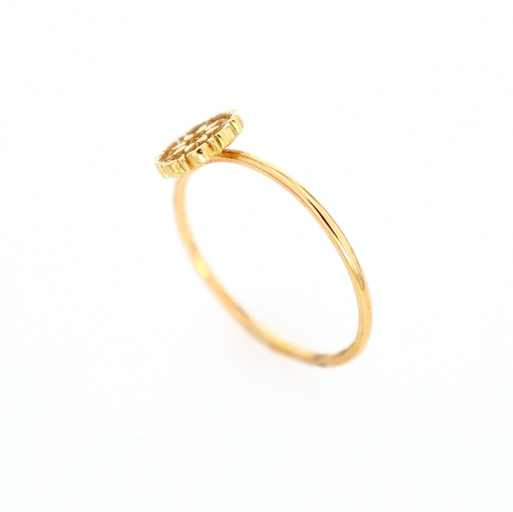 Flower Ring 10kt YG CZ 0.9gr RN00118
