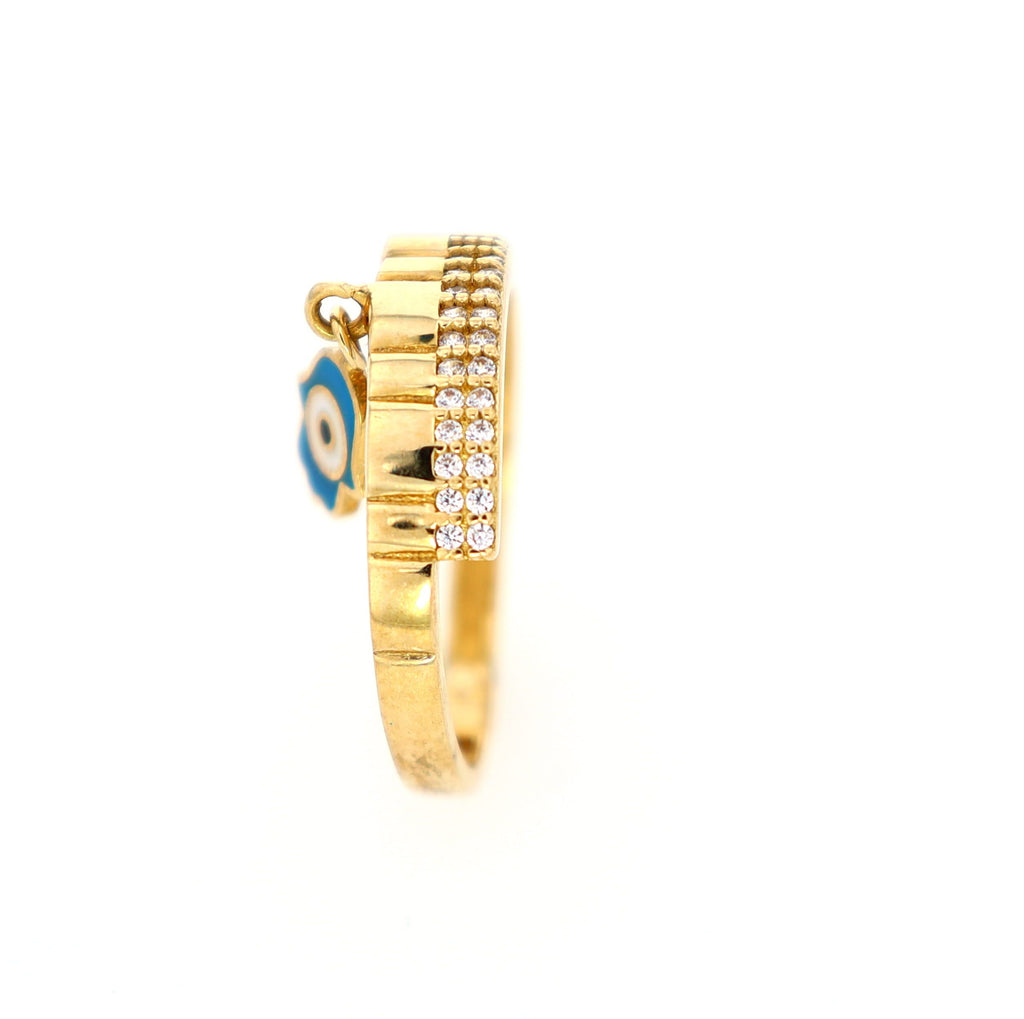 Evil Eye Hamsa Ring 10kt YG 2.0gr RN00132