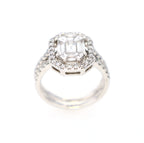 Invisible Set Cashé Engagement Band Ring Invisible Set Cut to Spec 18kt WG 7.64gr 1.65cttw RN00166