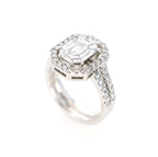 Invisible Set Cashé Engagement Band Ring Invisible Set Cut to Spec 18kt WG 7.64gr 1.65cttw RN00166