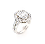 Invisible Set Cashé Engagement Band Ring Invisible Set Cut to Spec 18kt WG 7.64gr 1.65cttw RN00166