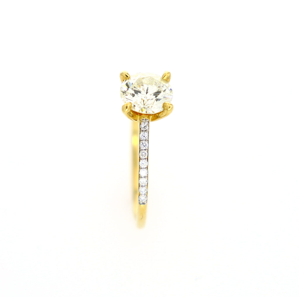 The Full Circle Engagement Ring 18kt YG 1.25ctw 1.96gr 1.15 centre Si-I2 GHI RN000442C