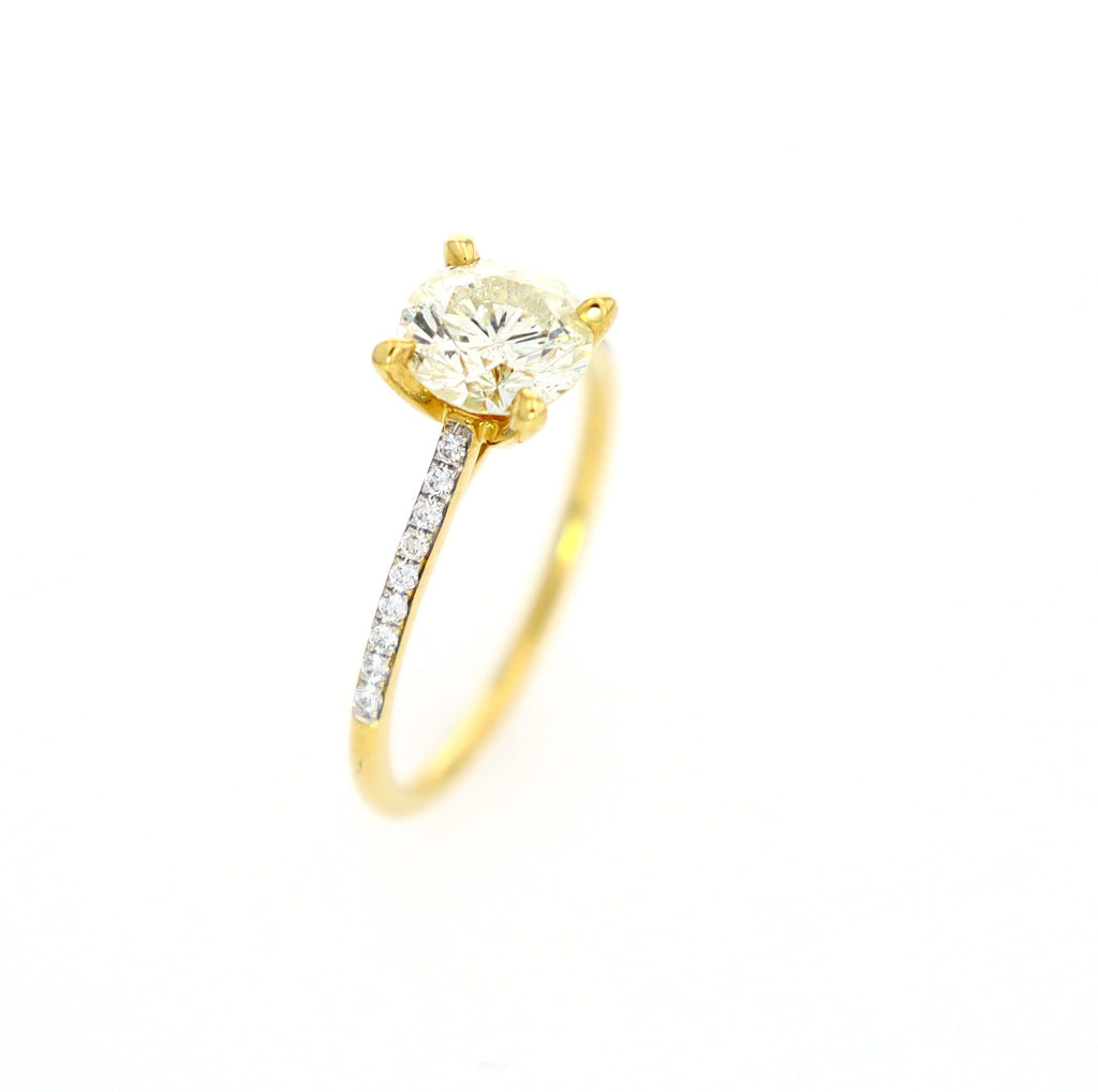 The Full Circle Engagement Ring 18kt YG 1.25ctw 1.96gr 1.15 centre Si-I2 GHI RN000442C