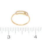 Diamond Paper Clip Ring 14kt YG 0.15cttw 0.9gr RN00135