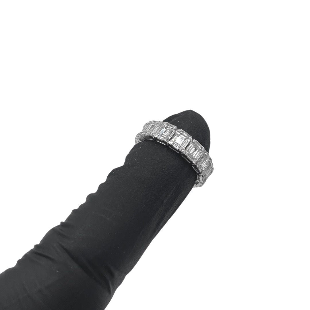 Baguette and Round Eternity Ring 18kt WG 2.07cttw SI-GHI RN000378