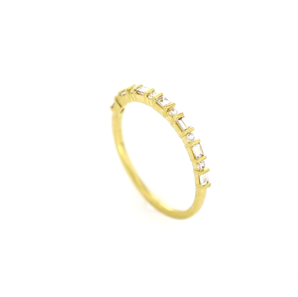 Baguette Round Stacker 18kt YG 1.29gr 0.26cttw RN00172