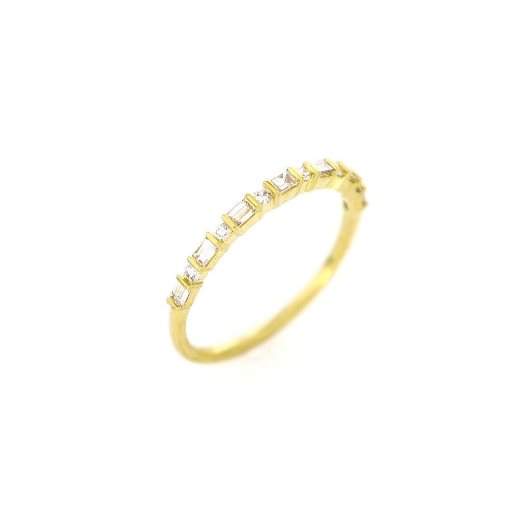 Baguette Round Stacker 18kt YG 1.29gr 0.26cttw RN00172