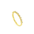 Round / Triangle Diamond Ring Stacker 18kt YG 9 RD RN00151