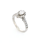 Pear Shaped Brilliant Engagement Ring 14kt WG 3.1gr 0.75cttw RN00122