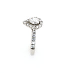 Pear Shaped Brilliant Engagement Ring 14kt WG 3.1gr 0.75cttw RN00122