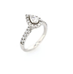 Pear Shaped Brilliant Engagement Ring 14kt WG 3.1gr 0.75cttw RN00122