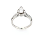 Pear Shaped Brilliant Engagement Ring 14kt WG 3.1gr 0.75cttw RN00122
