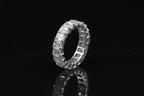 Eternity Band Emerald Stones 14kt WG 8.30cttw LAB 5.48gr Size 8 RN00164