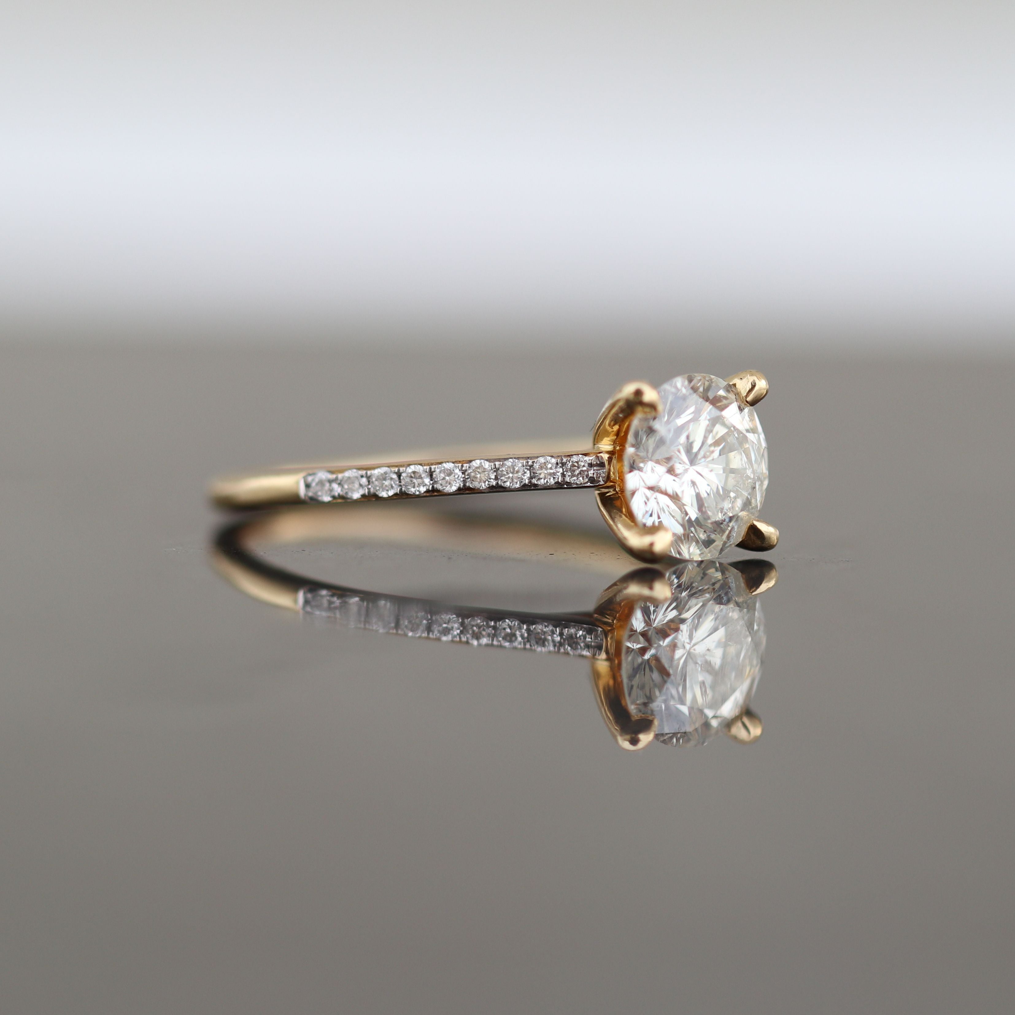 The Full Circle Engagement Ring 18kt YG 1.25ctw 1.96gr 1.15 centre Si-I2 GHI RN000442C