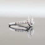 Pear Shaped Brilliant Engagement Ring 14kt WG 3.1gr 0.75cttw RN00122