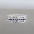Emerald Cut Eternity Ring 14kt WG 2.3gr Size 6 2.65cttw SI/I-GHI RN000300