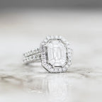 Invisible Set Cashé Engagement Band Ring Invisible Set Cut to Spec 18kt WG 7.64gr 1.65cttw RN00166