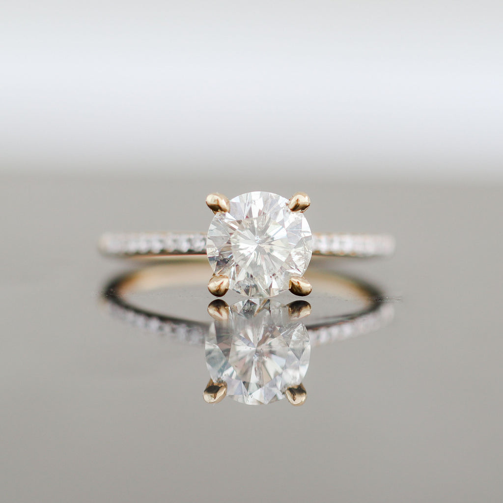 The Full Circle Engagement Ring 18kt YG 1.25ctw 1.96gr 1.15 centre Si-I2 GHI RN000442C