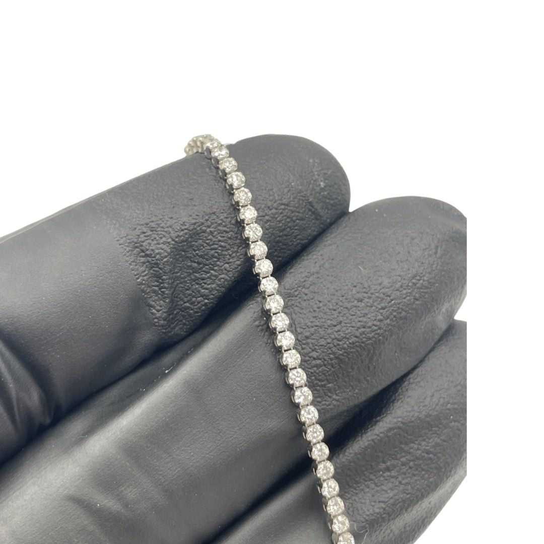 Cashé Tennis Bracelet Diamond Natural 18kt Adj WG 2.8gr 7.5" 2.25cttw SI GHI BR000187