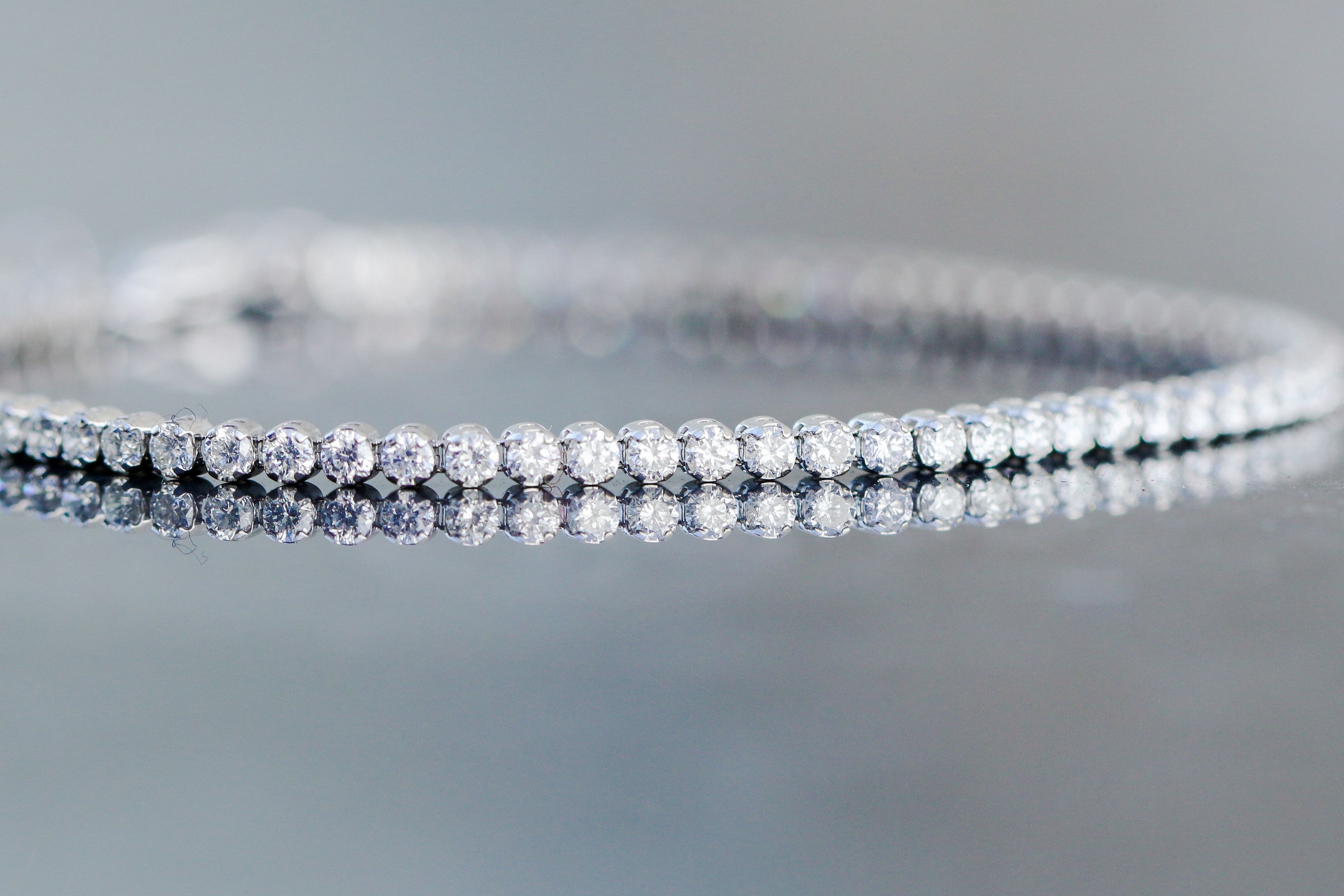Tennis Diamond Bracelet Natural 14kt WG 2.4gr 2.25cttw BR000232