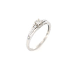 Little Round Diamond Ring Size 6 18kt WG 2.06gr 0.30cttw RN00105