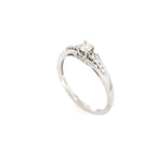 Little Round Diamond Ring Size 6 18kt WG 2.06gr 0.30cttw RN00105
