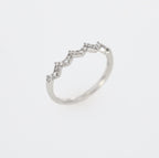 Staggered Diamond Ring Stacker 18kt WG 21 RD RN00152
