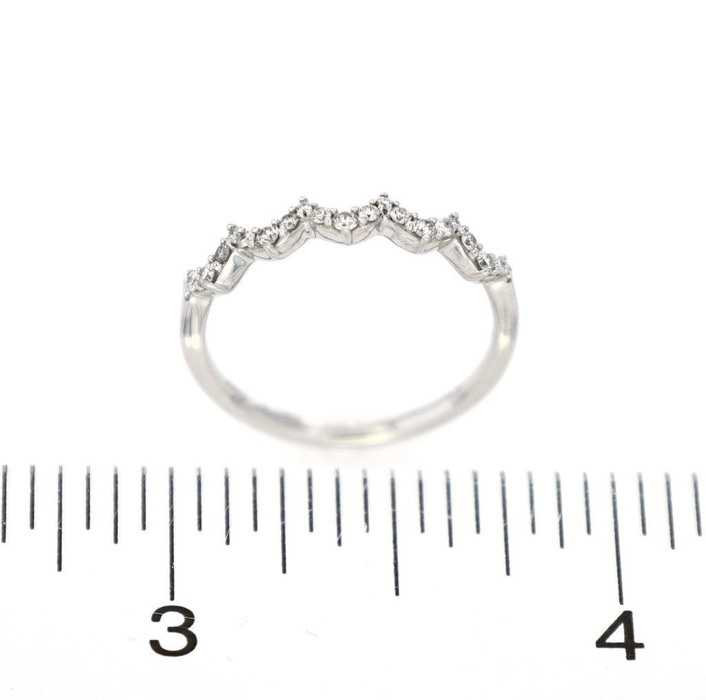 Staggered Diamond Ring Stacker 18kt WG 21 RD RN00152