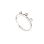Crown Diamond Ring Stacker 18kt WG 12 RD RN00154
