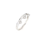 Crown Diamond Ring Stacker 18kt WG 12 RD RN00154
