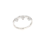 Crown Diamond Ring Stacker 18kt WG 12 RD RN00154