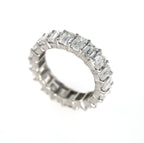 Eternity Band Emerald Stones 14kt WG 8.30cttw LAB 5.48gr Size 8 RN00164