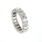 Eternity Band Emerald Stones 14kt WG 8.30cttw LAB 5.48gr Size 8 RN00164
