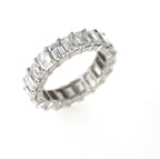 Eternity Band Emerald Stones 14kt WG 8.30cttw LAB 5.48gr Size 8 RN00164